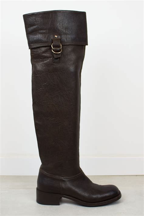 miu miu leather over the knee boots|Women's Miu Miu Boots .